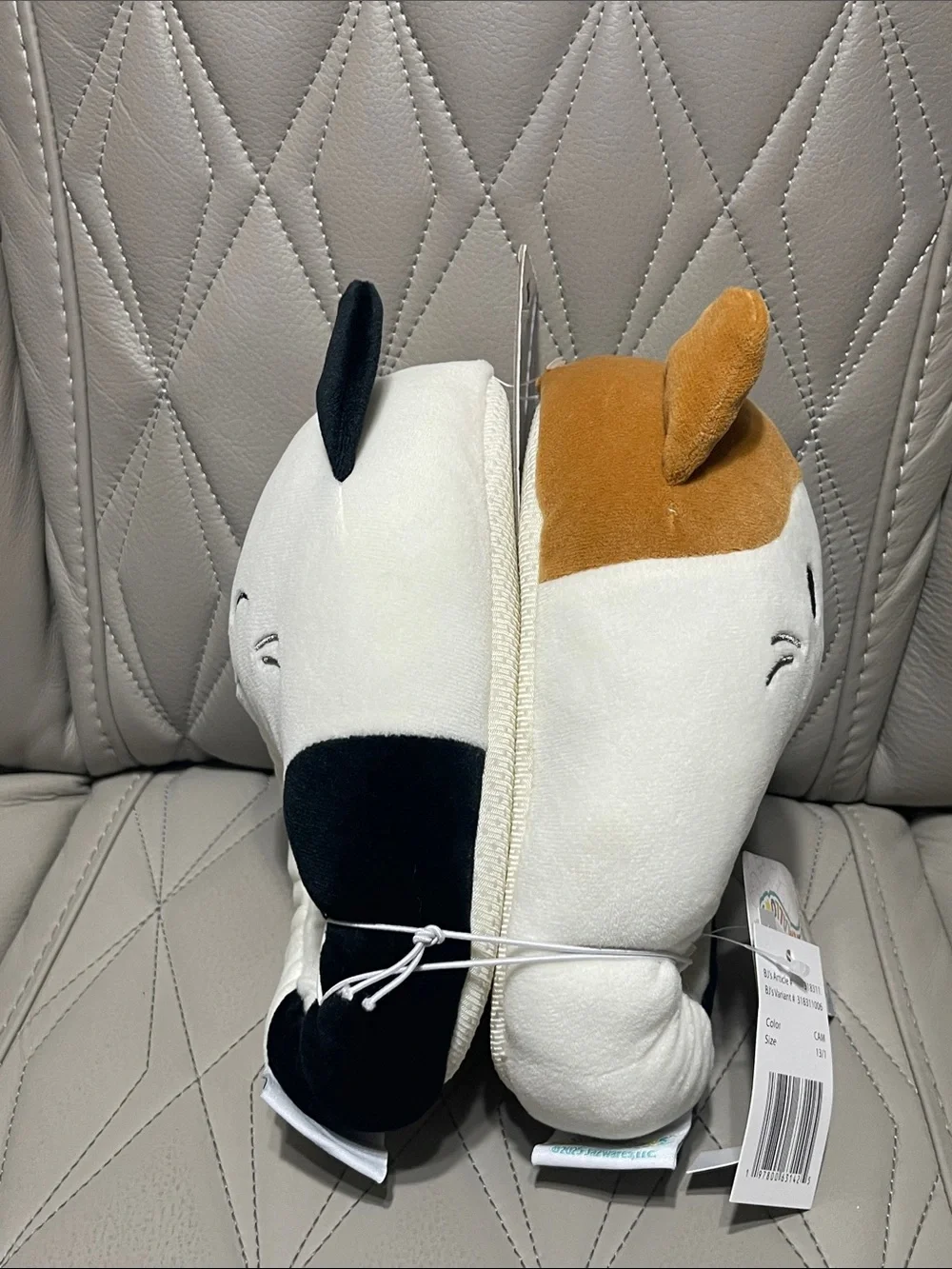 Squishmallows Kids Cat Slippers – White, Brown, Black